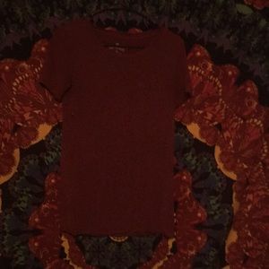 A soft maroon shirt